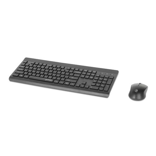 Manhattan  clavier Souris incluse Universel RF sans fil QWERTY Noir - 180771
