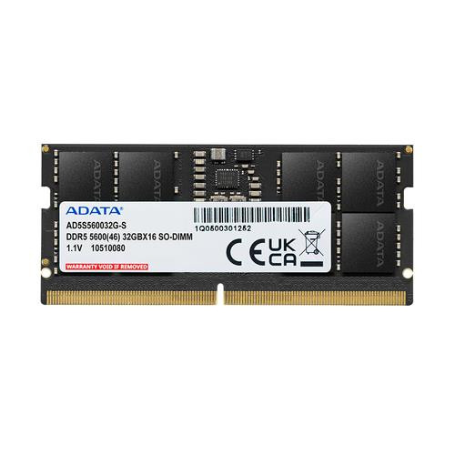 ADATA  module de mémoire 16 Go 1 x 16 Go DDR5 5600 MHz ECC - AD5S560016G-S ADATA  module de mémoire 16 Go 1 x 16 Go DDR5 5600 MHz ECC - AD5S560016G-S