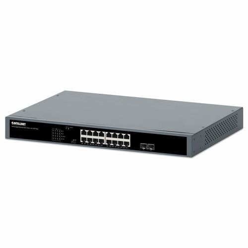 Intellinet  commutateur réseau Non-géré Gigabit Ethernet (10/100/1000) Connexion Ethernet, supportant l'alimentation via ce port (PoE) 1U Noir - 561983