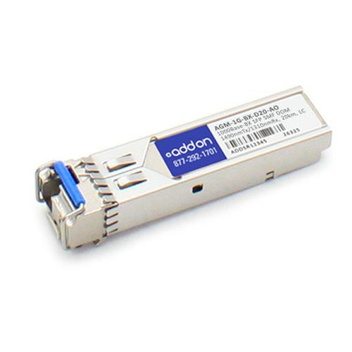 AddOn Networks  module émetteur-récepteur de réseau Fibre optique 1000 Mbit/s SFP - AGM-1G-BX-D20-AO AddOn Networks  module émetteur-récepteur de réseau Fibre optique 1000 Mbit/s SFP - AGM-1G-BX-D20-AO