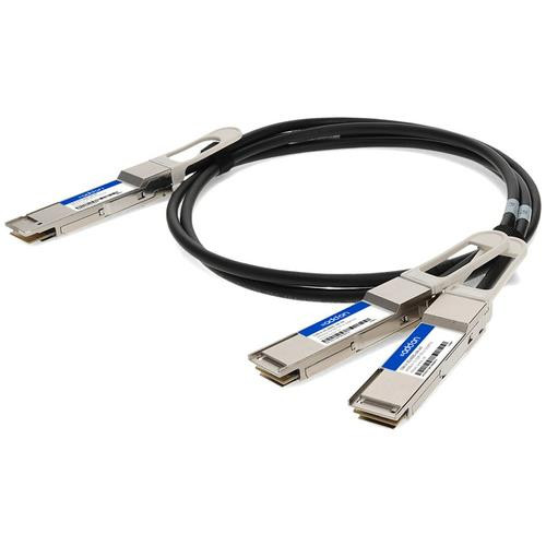 AddOn Networks  câble InfiniBand et à fibres optiques 2,5 m QSFP-DD 2x QSFP56 Noir, Métallique - CAB-D-2Q-400G-2-5M-AO