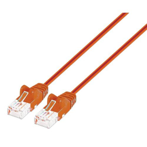 Intellinet IEC-C6-OR-3-SLIM câble de réseau Orange 1 m Cat6 U/UTP (UTP) - 743563