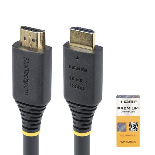 StarTech.com  câble HDMI 6 m HDMI Type A (Standard) Noir - HDMI2-CABLE-4K60-20F