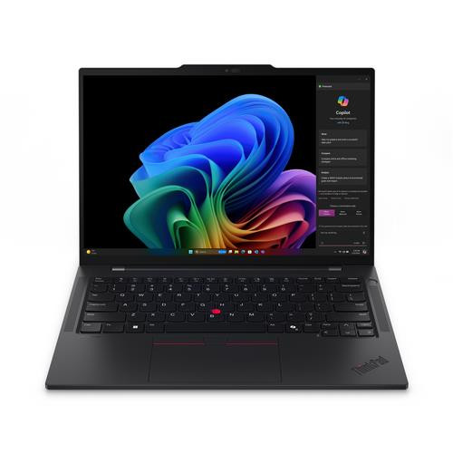 Lenovo ThinkPad T14s Gen 6 (Snapdragon) Copilot+ PC Qualcomm Snapdragon X1E-78-100 Ordinateur portable 35,6 cm (14") WUXGA 32 Go LPDDR5x-SDRAM 1 To SSD Wi-Fi 7 (802.11be) Windows 11 Pro Noir - 21N10000US