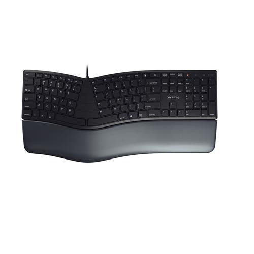 CHERRY KC 4500 ERGO clavier Universel USB QWERTY Anglais américain Noir - JK-4500EU-2