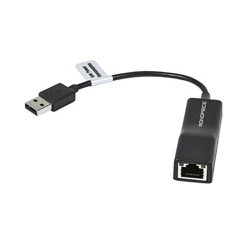 Monoprice USB 2.0 Ultrabook Ethernet Adapter carte et adaptateur d'interfaces - 9466