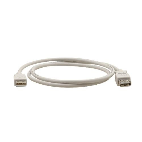 Kramer Electronics USB-A (M) to USB-A (F) 2.0, 0.3m câble USB USB 2.0 0,3 m USB A Blanc - C-USB/AAE-1
