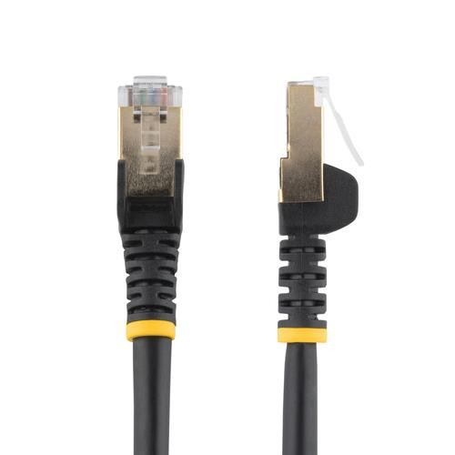 StarTech.com  câble de réseau Noir 2,4 m Cat6a - C6ASPAT8BK