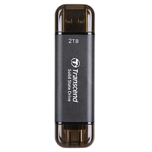 Transcend  lecteur à circuits intégrés externe 2 To USB Type-A vers USB Type-C 3.2 Gen 2 (3.1 Gen 2) Noir - TS2TESD310C