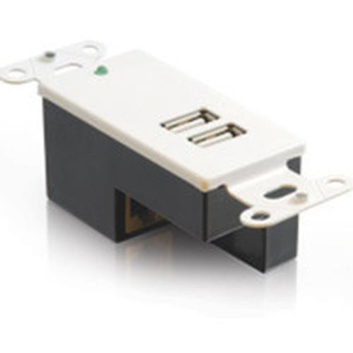 C2G 2-Port USB Superbooster Wall Plate - Receiver 0 Mbit/s - 29345
