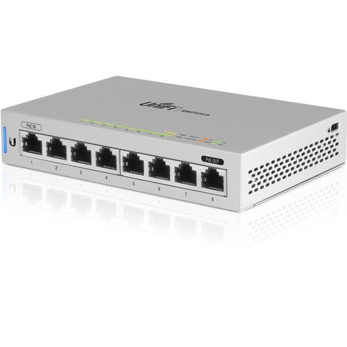 Ubiquiti UniFi 5 x Switch 8 Géré Gigabit Ethernet (10/100/1000) Connexion Ethernet, supportant l'alimentation via ce port (PoE) Gris - US-8-5