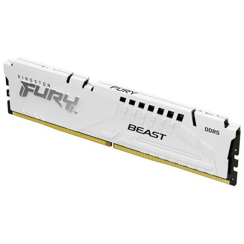 Kingston Technology FURY Beast 16 Go 5600 MT/s DDR5 CL40 DIMM White XMP - KF556C40BW-16