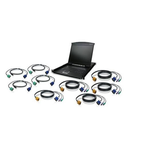 iogear  support d'ordinateurs 48,3 cm (19") 1280 x 1024 pixels Noir 1U - GCL1908KITU