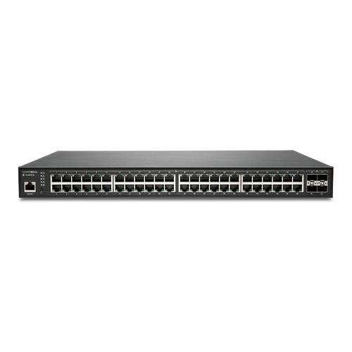 SonicWall S14-48FPOE Géré L2 Gigabit Ethernet (10/100/1000) Connexion Ethernet, supportant l'alimentation via ce port (PoE) 1U Noir - 02-SSC-8383