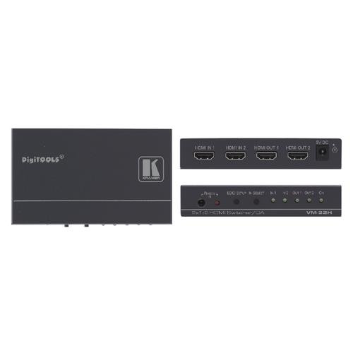 Kramer Electronics VM-22H amplificateur de ligne vidéo Noir - 90-70745090