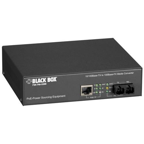 Black Box  convertisseur de support réseau 100 Mbit/s Multimode Noir - LPM600A