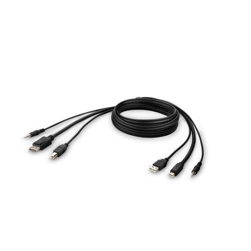 Belkin F1DN1CCBL-MP6t câble kvm Noir 1,8 m - F1DN1CCBL-MP6T