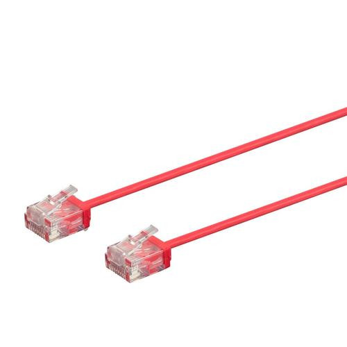Monoprice Micro SlimRun câble de réseau Rouge 0,3 m Cat6 U/UTP (UTP) - 34224