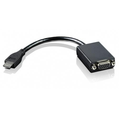 Lenovo Mini-HDMI to VGA VGA (D-Sub) HDMI Type C (Mini) Noir - 4X90F33442