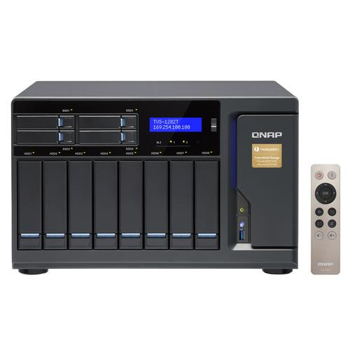 QNAP TVS-1282T NAS Tower Intel® Core™ i7 i7-6700 64 Go DDR4 0 To QNAP Turbo System Noir - TVS-1282T-I7-64G-US