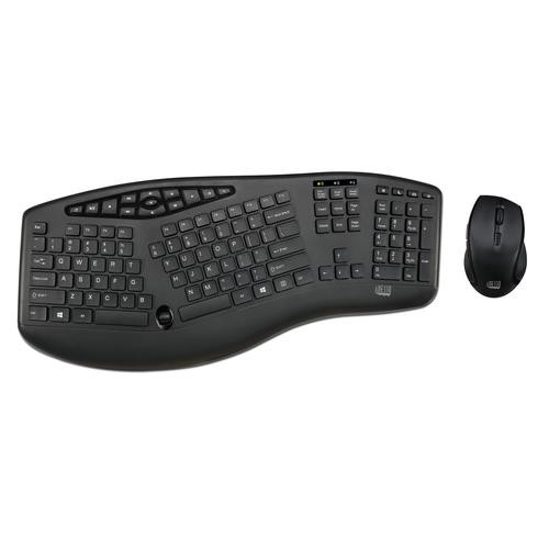 Adesso  clavier Souris incluse Universel RF sans fil QWERTY Anglais américain Noir - WKB-1600CB