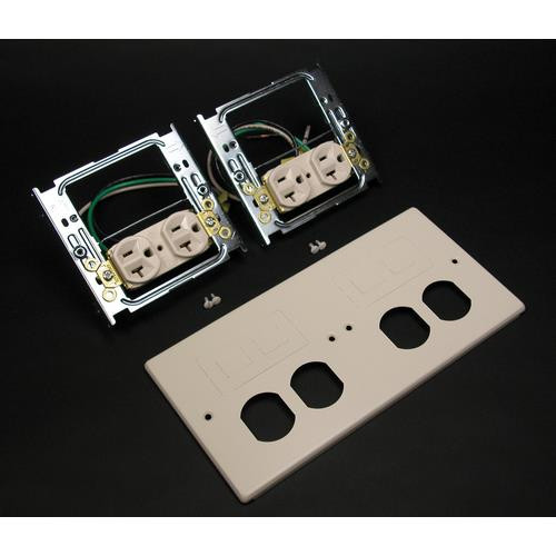 WIREMOLD  Plaque de commutation et obturateur Ivoire - CV4047-2WWFF