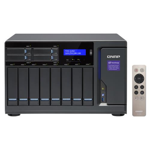 QNAP TVS-1282 NAS Tower Intel® Core™ i7 i7-6700 64 Go DDR4 0 To QNAP Turbo System Noir - TVS-1282-I7-64G-US