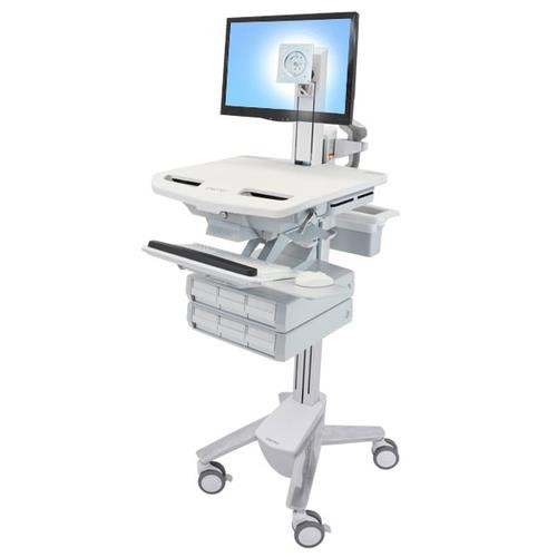 Ergotron StyleView Aluminium, Gris, Blanc Ecran plat Panier multimédia - SV43-1360-0