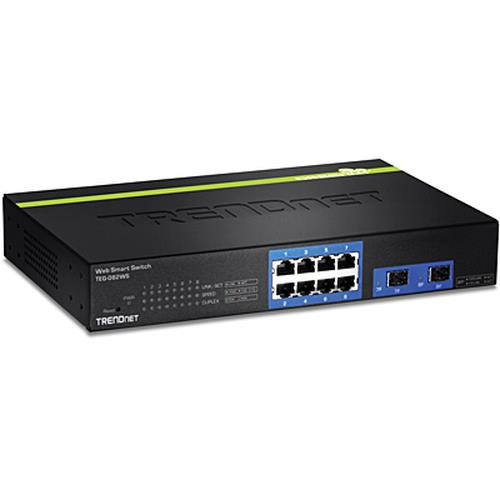 Trendnet  commutateur réseau Géré Gigabit Ethernet (10/100/1000) Noir - TEG-082WS