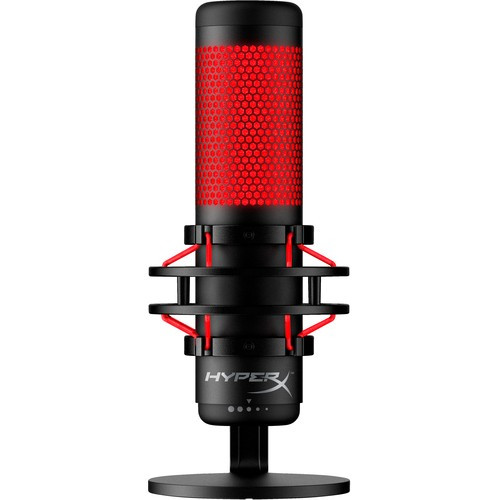 HyperX QuadCast - microphone USB (rouge noir) - Éclairage rouge - 4P5P6AA