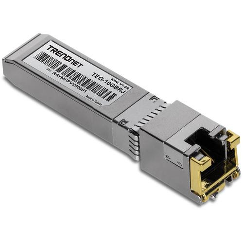 Trendnet  module émetteur-récepteur de réseau Cuivre 10000 Mbit/s RJ-45 - TEG-10GBRJ