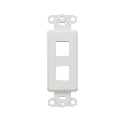 C2G Decorative 2-Port Multimedia Keystone Insert - Ivory - 03720