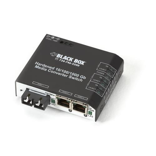 Black Box  convertisseur de support réseau 1000 Mbit/s 1310 nm Monomode Noir - LBH2001A-H-LX