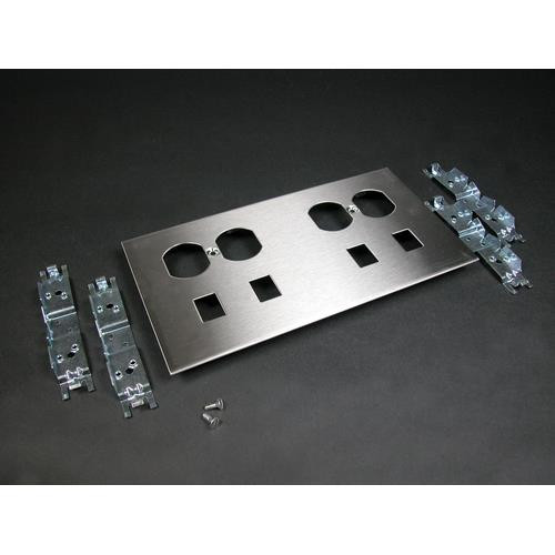 WIREMOLD  Plaque de commutation et obturateur Acier inoxydable - CS4046DRJ-2