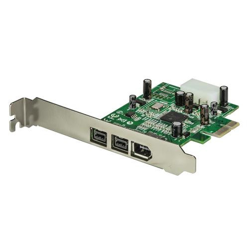 StarTech.com Adaptateur de Carte PCI Express FireWire 3 ports 2b 1a 1394 - Carte PCIe FireWire 800 / 400 1394 FW - PEX1394B3