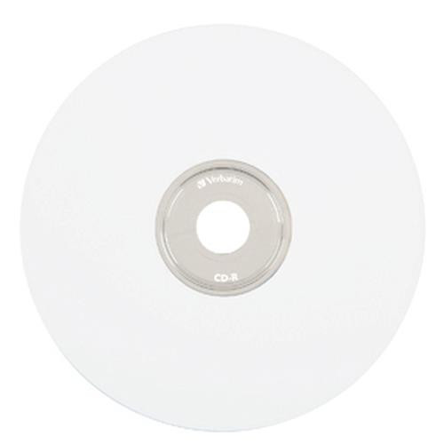 Verbatim CD-R 80MIN 700MB 52X White Inkjet Printable 100pk Spindle 700 Mo 100 pièce(s) - 95251