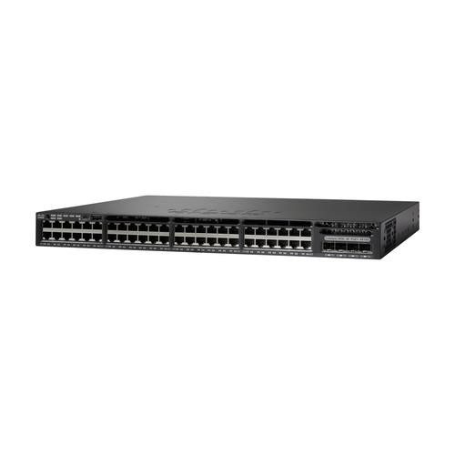 Cisco Catalyst  commutateur réseau Géré L3 Gigabit Ethernet (10/100/1000) Connexion Ethernet, supportant l'alimentation via ce port (PoE) 1U Noir - WS-C3650-48PS-S