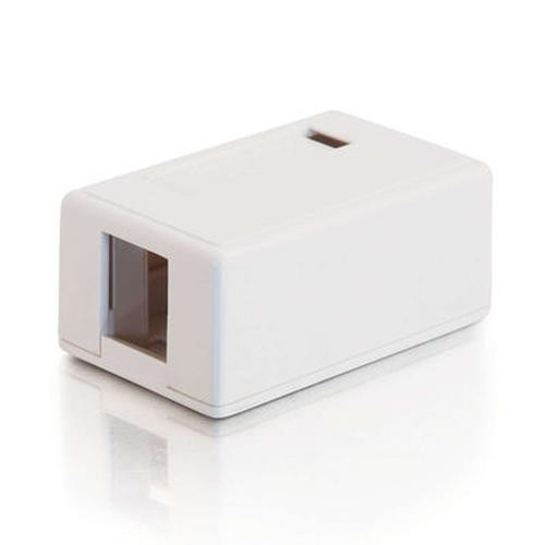 C2G Keystone Jack Surface Mount Box 1-Port Ivory - 03830
