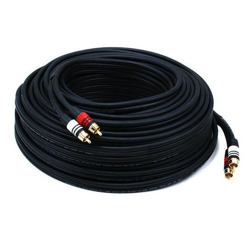 Monoprice 2 RCA/2 RCA, 30.48 m câble audio 30,48 m 2 x RCA Noir - 5350