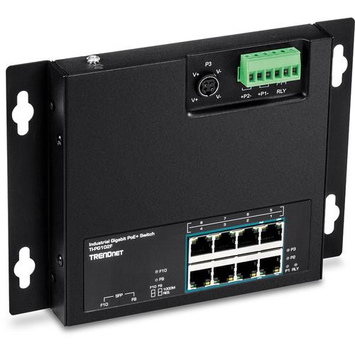 Trendnet  commutateur réseau Gigabit Ethernet (10/100/1000) Connexion Ethernet, supportant l'alimentation via ce port (PoE) Noir - TI-PG102F