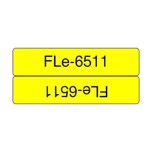 Brother  ruban d'étiquette Noir sur jaune - FLE-6511