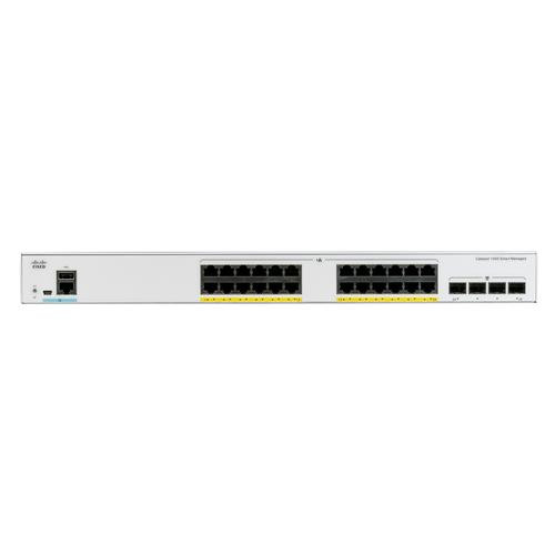 Cisco Catalyst  commutateur réseau Géré L2 Gigabit Ethernet (10/100/1000) Connexion Ethernet, supportant l'alimentation via ce port (PoE) Gris - C1000-24P-4G-L