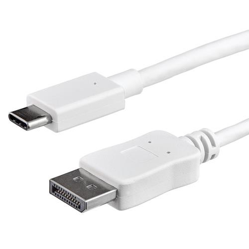 StarTech.com Câble adaptateur USB C vers DisplayPort de 1 m - 4K 60 Hz - Blanc - CDP2DPMM1MW