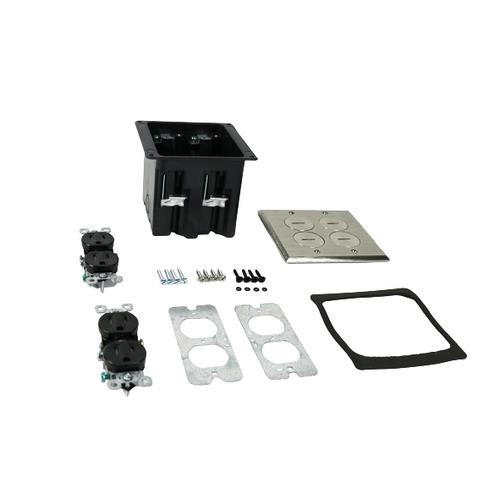 WIREMOLD  Accessoire de boîtier de sortie Noir, Or, Argent 1 pièce(s) - WMFB2DR2N