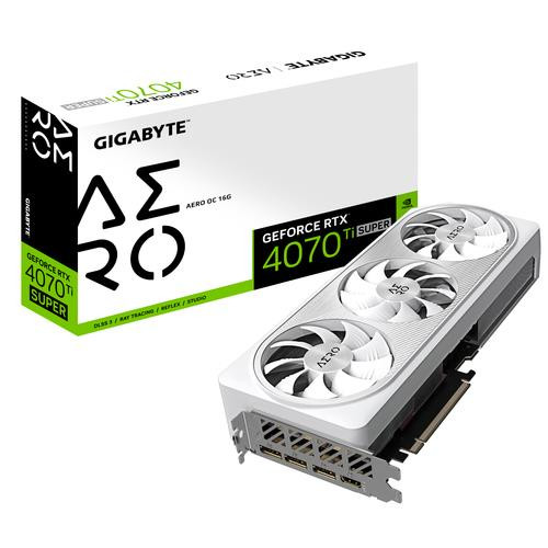GIGABYTE AERO GeForce RTX 4070 Ti SUPER OC 16G NVIDIA 16 Go GDDR6X - GV-N407TSAERO OC-16GD