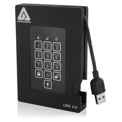 Apricorn Aegis Padlock Fortress 512 Go USB 3.2 Gen 1 (3.1 Gen 1) Noir - A25-3PL256-S512F