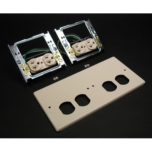 WIREMOLD  Plaque de commutation et obturateur Ivoire - CV4047-2WWXX