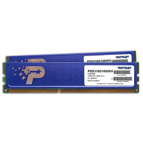 Patriot Memory 16GB DDR3-1600 module de mémoire 16 Go 2 x 8 Go 1600 MHz - PSD316G1600KH