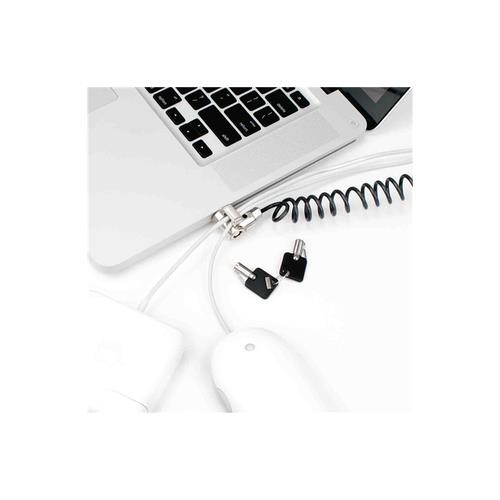 Compulocks Coiled Cable Lock câble antivol Noir, Acier inoxydable - NG15-14