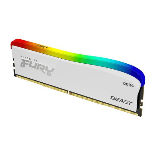 Kingston Technology FURY Beast 16GB 3200MT/s DDR4 CL16 DIMM blanc RGB SE - KF432C16BWA/16 Kingston Technology FURY Beast 16GB 3200MT/s DDR4 CL16 DIMM blanc RGB SE - KF432C16BWA/16